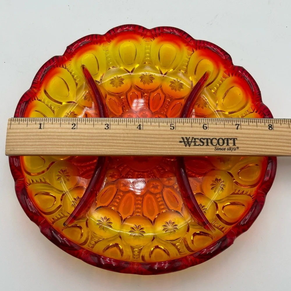 Vintage LE Smith Moon & Stars Divided Dish - Picture 6 of 7